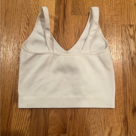 White Ribbed Tank Top - Picture 3 of 3